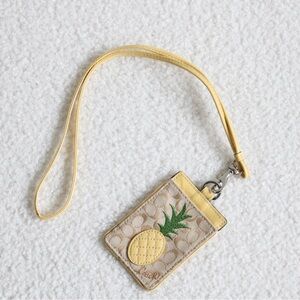 Y2K Coach Fruit Pineapple ID Lanyard/Cardholder